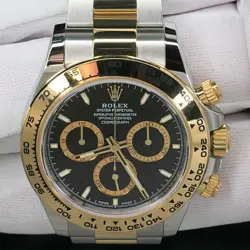 Rolex Daytona Two-Tone 40mm Black Dial Yellow Gold MINT COMPLETE SET 126503