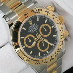 Rolex Daytona Two-Tone 40mm Black Dial Yellow Gold MINT COMPLETE SET 126503