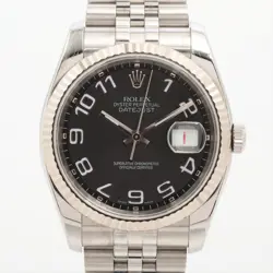 ROLEX DATEJUST 116234 SS×WG AT BLACK CONCENTRIC DIAL JUBILEE BRACELET 1 EXTRA LI