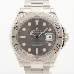 ROLEX YACHT‑MASTER 116622 SS×PT AT DARK-RHODIUM-FACE