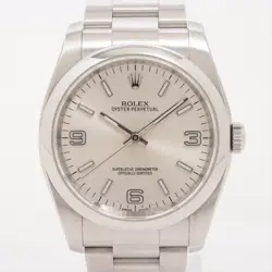 ROLEX OYSTER PERPETUAL 116000 SS AT SILVER-FACE 2 EXTRA LINKS