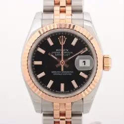 ROLEX DATEJUST 179171 SS×PG AT BLACK DIAL