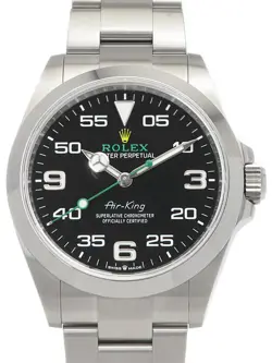 USED ROLEX AIR KING 126900 BLACK CASE SIZE 40MM MEN'S WATCH #311511