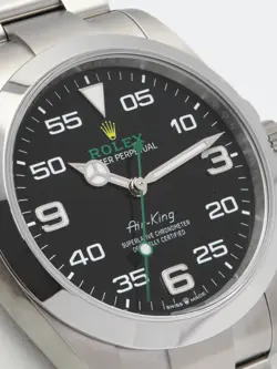 USED ROLEX Air King 126900 Black Case Size 40mm Men's Watch #311511