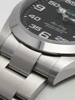 USED ROLEX Air King 126900 Black Case Size 40mm Men's Watch #311511