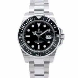 ROLEX GMT MASTER II 40MM STAINLESS STEEL BLACK DIAL 126710GRNR
