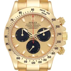 ROLEX DAYTONA YELLOW GOLD CHAMPAGNE DIAL MENS WATCH 116528