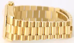 UNPOL. Rolex Day-Date President PAPERS 18k Champagne DIAMOND 36mm 118238 BOX