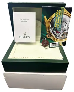 UNPOL. Rolex Day-Date President PAPERS 18k Champagne DIAMOND 36mm 118238 BOX