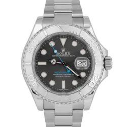 MINT ROLEX YACHT-MASTER PLATINUM RHODIUM BLUE STAINLESS STEEL 40MM WATCH 116622