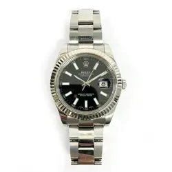 2012 Rolex Datejust II 116334, 41mm, Steel & White Gold, Black Dial, Box & Pa...