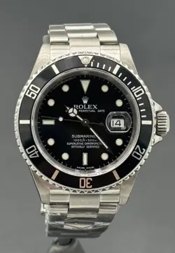 Rolex Submariner 40mm Mens Black Dial Stainless Steel 16610, D Serial # 2006