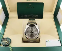 UNWORN 2023 ROLEX DATEJUST 126300 SILVER DIAL SS OYSTER WITH PAPERS 41MM