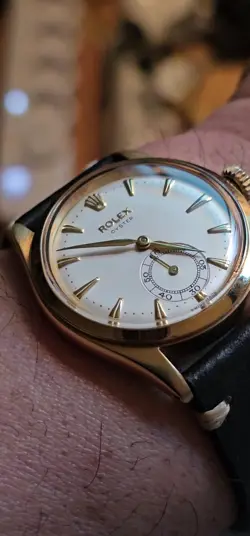 Vintage Rolex Oyster 6282 Sub-Second Hand Men's  Hand-Winding Watch 1950s RARE