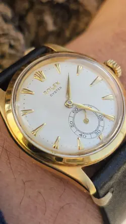 Vintage Rolex Oyster 6282 Sub-Second Hand Men's  Hand-Winding Watch 1950s RARE
