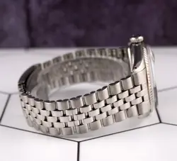 Rolex 36mm Datejust Mens Steel Watch Fluted Folded Jubilee Silver Dial 1601