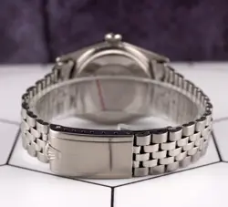 Rolex 36mm Datejust Mens Steel Watch Fluted Folded Jubilee Silver Dial 1601