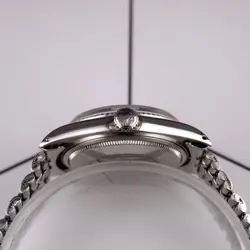 Rolex 36mm Datejust Mens Steel Watch Fluted Folded Jubilee Silver Dial 1601