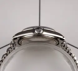 Rolex 36mm Datejust Mens Steel Smooth Folded Jubilee Silver Dial Watch 1600