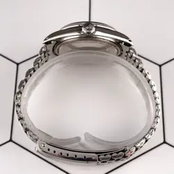 Rolex 36mm Datejust Mens Steel Smooth Folded Jubilee Silver Dial Watch 1600