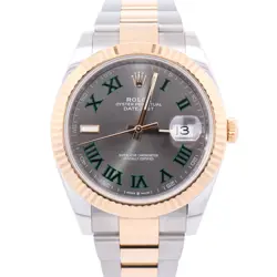 ROLEX DATEJUST 41MM WIMBLEDON DIAL WATCH 126333 YG