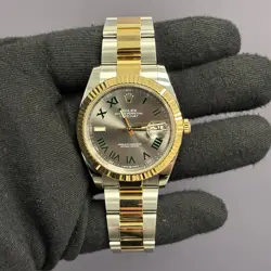ROLEX DATEJUST 41MM WIMBLEDON DIAL WATCH 126333 YG