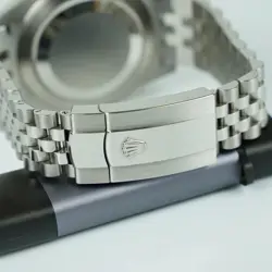100%Auth♔Rolex♔ Datejust 41mm Men's Watch 10P Diamond Grey Dail Oyster