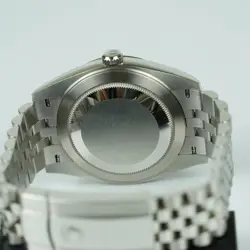 100%Auth♔Rolex♔ Datejust 41mm Men's Watch 10P Diamond Grey Dail Oyster