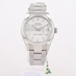 ROLEX OYSTER PERPETUAL DATEJUST 31MM SILVER DIAL STAINLESS STEEL WOMEN'S WATCH