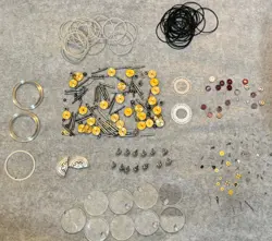 ROLEX DATEJUST 36MM WATCH PARTS ALL ORIGINAL SWISS MADE. CRYSTAL, CROWN AND MORE