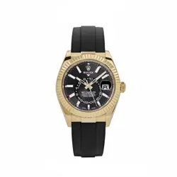 ROLEX SKY-DWELLER 326238 YELLOW GOLD  BRIGHT BLACK DIAL