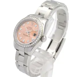 ROLEX Datejust 10P Diamond R Series Wrist Watch 179384G Automatic 18KYG SS women