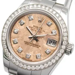 ROLEX Datejust 10P Diamond R Series Wrist Watch 179384G Automatic 18KYG SS women