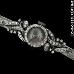1963 ROLEX LADIES VINTAGE COCKTAIL WATCH - 18K WHITE GOLD & DIAMONDS