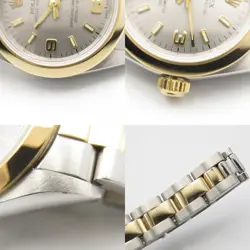 ROLEX Oyster Perpetual K series Wrist Watch 76183 Automatic 18KYG SS Used Women