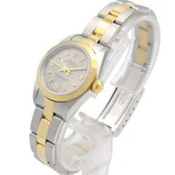 ROLEX Oyster Perpetual K series Wrist Watch 76183 Automatic 18KYG SS Used Women