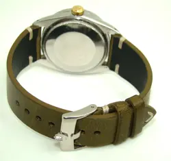 ROLEX 35mm MEN's STEEL & 14K GOLD DATE DIAMOND BEZEL AUTOMATIC WATCH 1500 C.1968