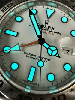 ♛ Rolex Explorer II 42mm 216570 White/Orange Steel GMT MINT SuperFullSet W/Extrs