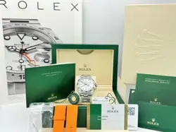 ♛ Rolex Explorer II 42mm 216570 White/Orange Steel GMT MINT SuperFullSet W/Extrs