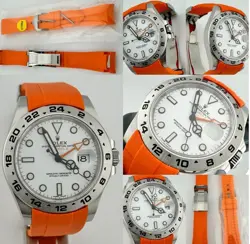♛ Rolex Explorer II 42mm 216570 White/Orange Steel GMT MINT SuperFullSet W/Extrs