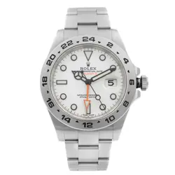 ROLEX EXPLORER II GMT STAINLESS STEEL WHITE DIAL AUTOMATIC MENS WATCH 216570