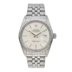 1987 ROLEX DATEJUST SILVER DIAL AUTOMATIC JUBILEE 36MM STEEL WATCH 16030
