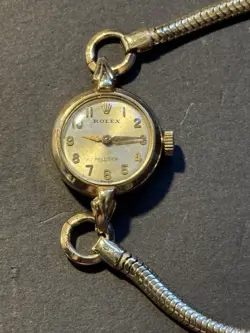 VINTAGE LADIES 9CT GOLD ROLEX PRECISION WATCH 1956