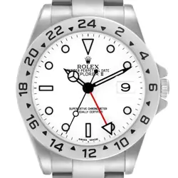 ROLEX EXPLORER II POLAR WHITE DIAL STEEL MENS WATCH 16570
