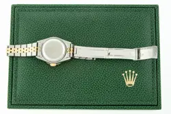 Rolex Lady DateJust Red Diamond Watch Steel and 18k Gold Diamond Ruby Bezel