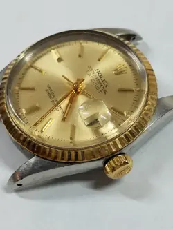 Authentic Rolex Oyster Perpetual DATEJUST  Gold/Silver Color Men's Watch Working