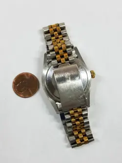 Authentic Rolex Oyster Perpetual DATEJUST  Gold/Silver Color Men's Watch Working