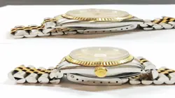 Authentic Rolex Oyster Perpetual DATEJUST  Gold/Silver Color Men's Watch Working