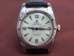 Rolex Bubbleback Ref 5015 Stainless Steel & Rose Gold 1930s