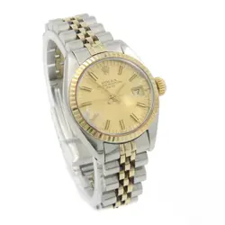 Ladies Rolex OP Date Two-Tone Watch 6917 Champagne Dial 24mm #W152148-2